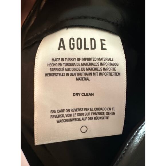 AGOLDE NEW 90s Pinch Waist Recycled Leather Size 31 Black Detox A164-1286 - Picture 10 of 11